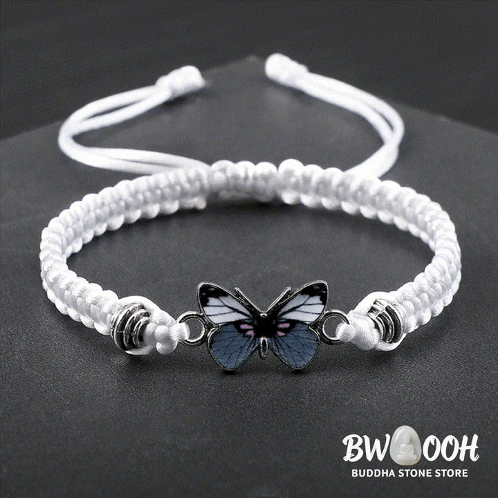 Buddha Stones Butterfly Freedom Love String Charm Bracelet - BWOOOH - Bracelet