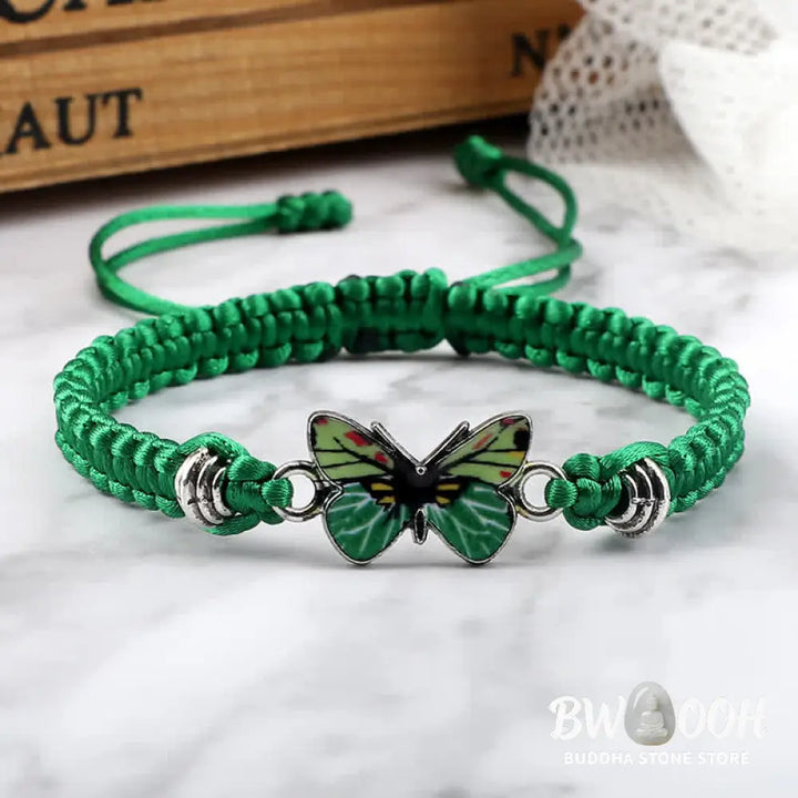 Buddha Stones Butterfly Freedom Love String Charm Bracelet - BWOOOH - Bracelet