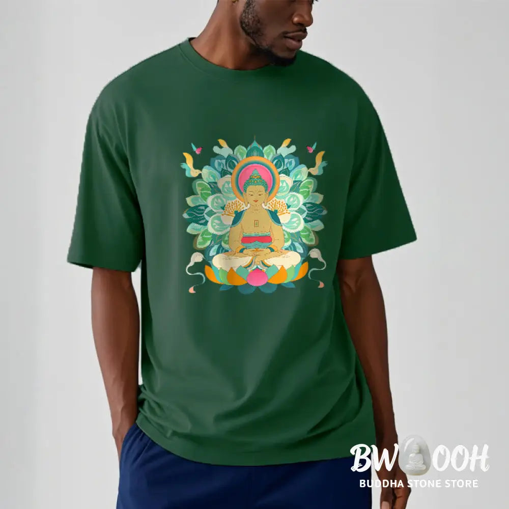 Buddha Stones Butterfly Lotus Buddha-Inspired Tee T-shirt - T-Shirts