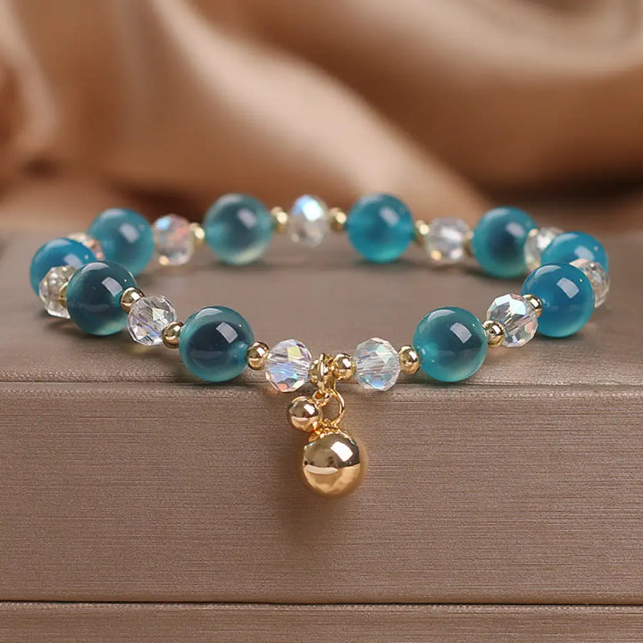 BWOOOH Candy Agate Healing Harmony Bead Charm Bracelet - BWOOOH - Blue Candy Agate(Wrist Circumference 14-17cm)