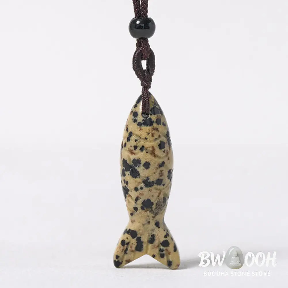 Buddha Stones Carving Koi Fish Pink Crystal Indian Agate Amethyst Warmth Prosperity Necklace Pendant - BWOOOH