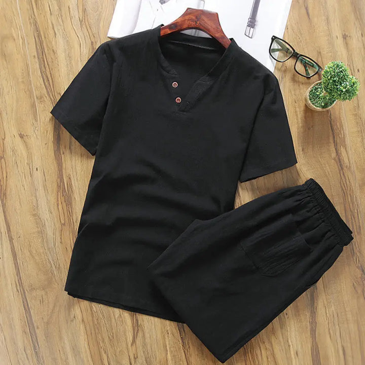 BWOOOH printed yoga pants - Casual 2Pcs Plain Sleeve T-Shirt Shorts 