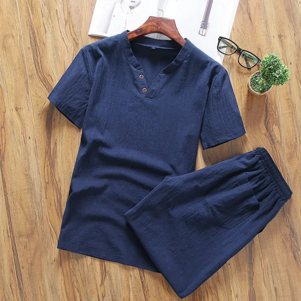 BWOOOH printed yoga pants - Casual 2Pcs Plain Sleeve T-Shirt Shorts 