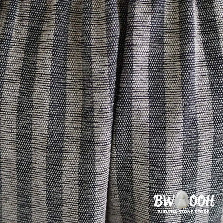 Buddha Stones Casual 7-8 Length Corduroy Stripes Women’s Polyester Wide Leg Pants With Pockets - Women’s Wide Leg Pants