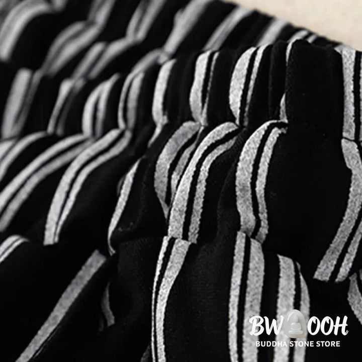 BWOOOH printed wide-leg yoga pants - Casual Acrylic Stripe Lace-up Women&