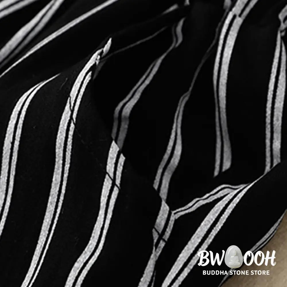 BWOOOH printed wide-leg yoga pants - Casual Acrylic Stripe Lace-up Women&