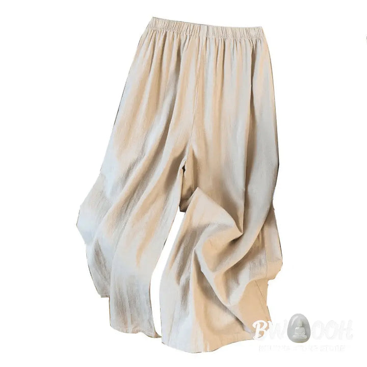 BWOOOH printed wide-leg yoga pants - Casual Beige Embroidery Women&