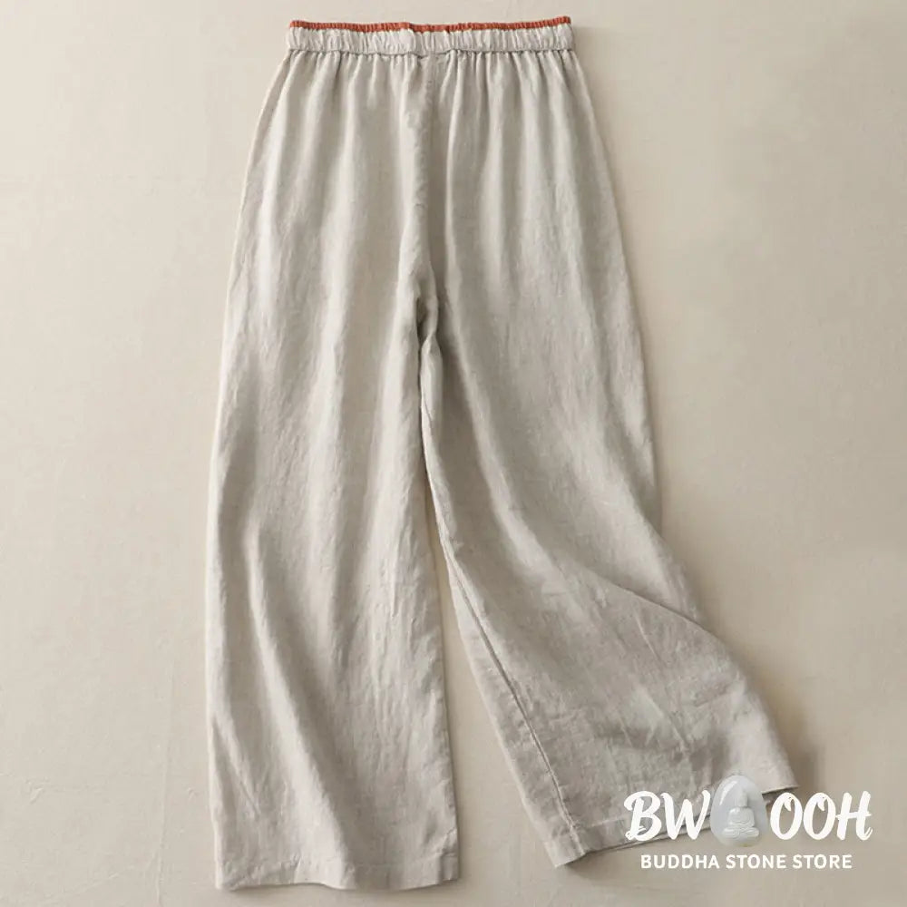 BWOOOH printed wide-leg yoga pants - Casual Colorblock Drawstring Women&