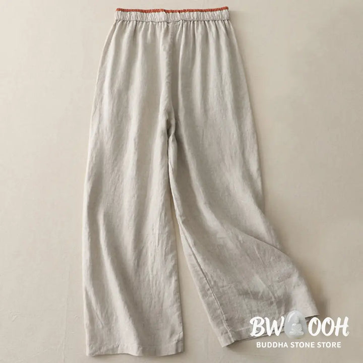 BWOOOH printed wide-leg yoga pants - Casual Colorblock Drawstring Women&