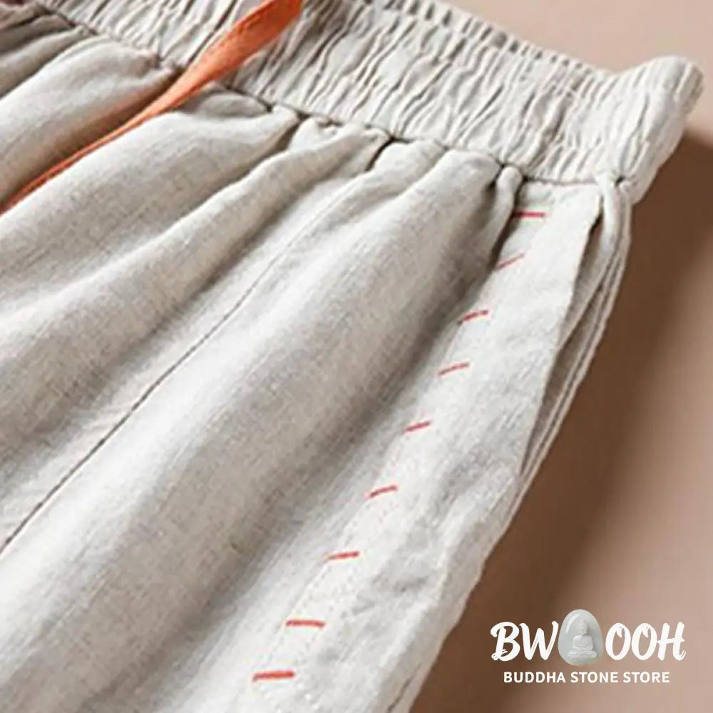 BWOOOH printed wide-leg yoga pants - Casual Cotton Slit Hem Women&
