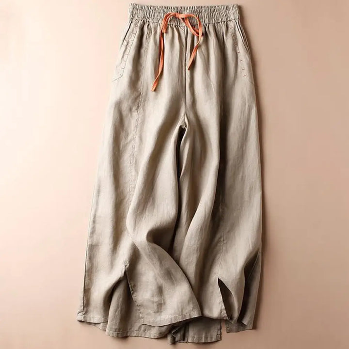 BWOOOH printed wide-leg yoga pants - Casual Cotton Slit Hem Women&