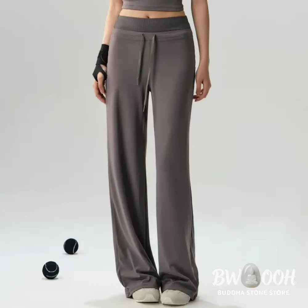 Buddha Stones Casual Drawstring Yoga Sports Gym Elastic Waist Women&