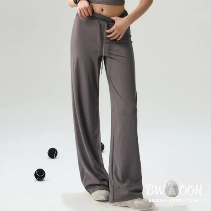 Buddha Stones Casual Drawstring Yoga Sports Gym Elastic Waist Women&