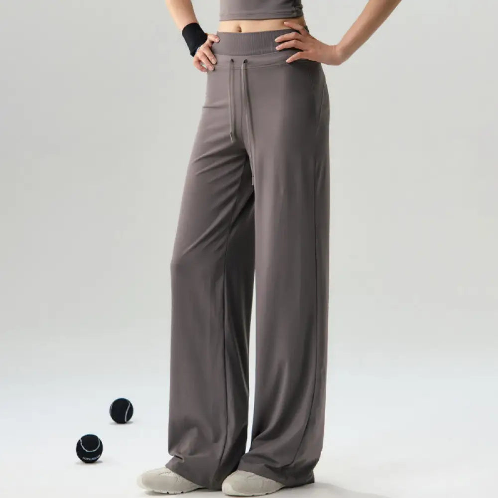 BWOOOH printed wide-leg yoga pants - Casual Drawstring Yoga Sports Gym Elasti