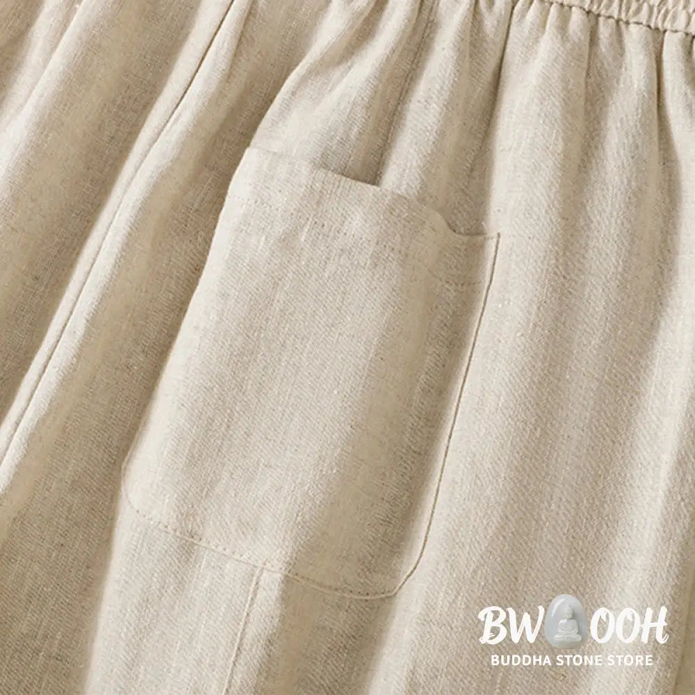 BWOOOH printed wide-leg yoga pants - Casual Embroided Bead Drawstring Women&