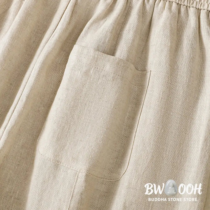 BWOOOH printed wide-leg yoga pants - Casual Embroided Bead Drawstring Women&