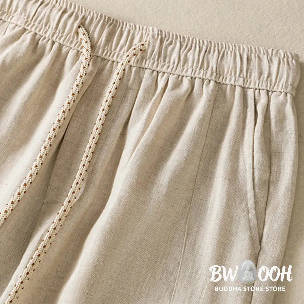 BWOOOH printed wide-leg yoga pants - Casual Embroided Bead Drawstring Women&