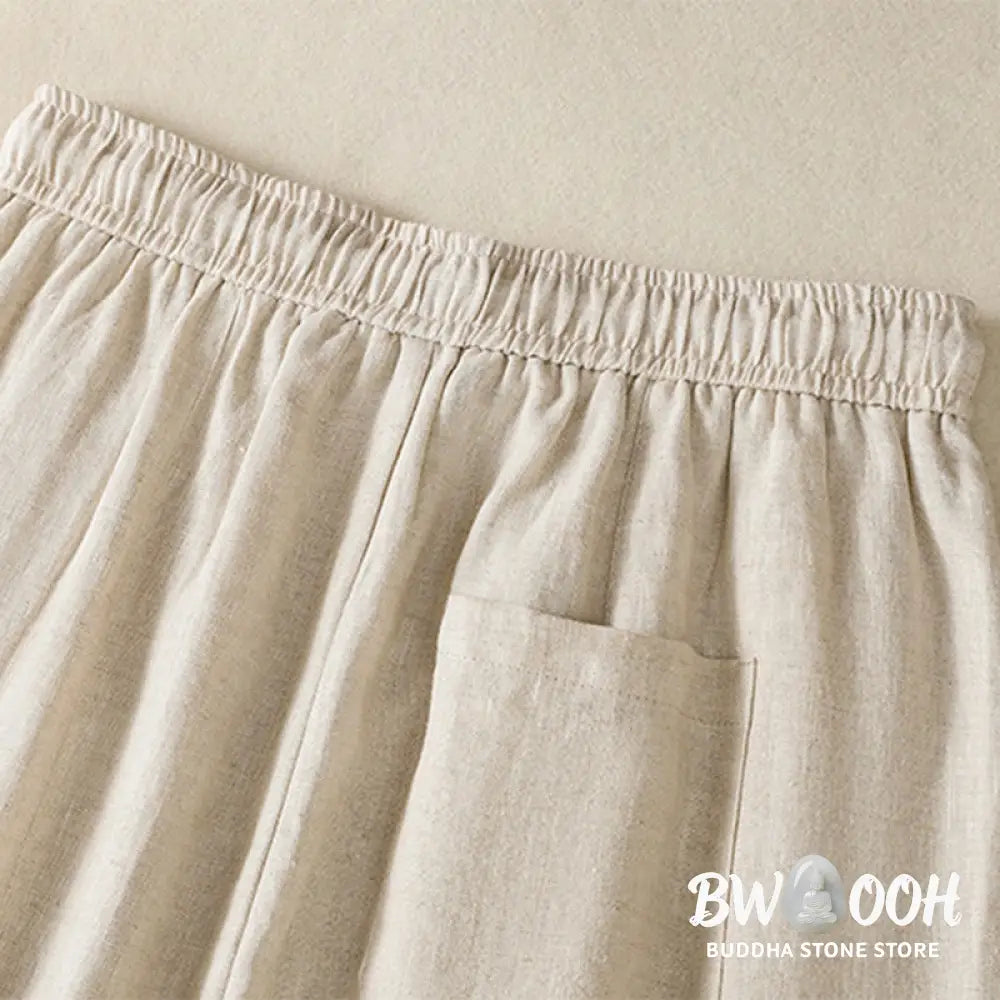 BWOOOH printed wide-leg yoga pants - Casual Embroided Bead Drawstring Women&