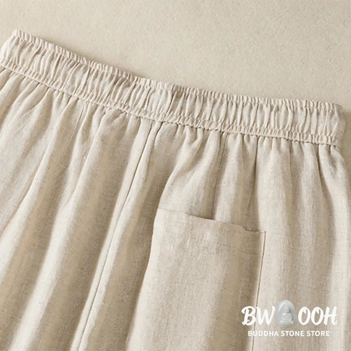 BWOOOH printed wide-leg yoga pants - Casual Embroided Bead Drawstring Women&
