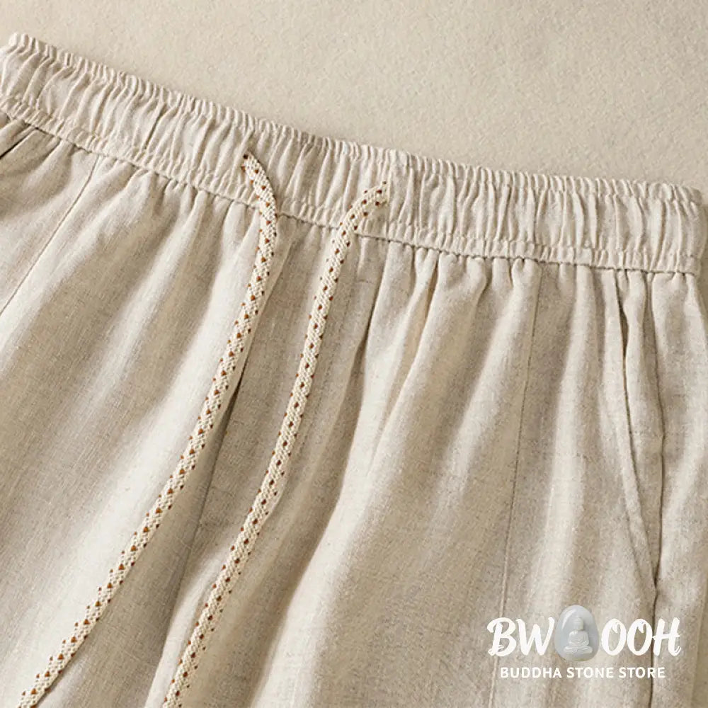 BWOOOH printed wide-leg yoga pants - Casual Embroided Bead Drawstring Women&