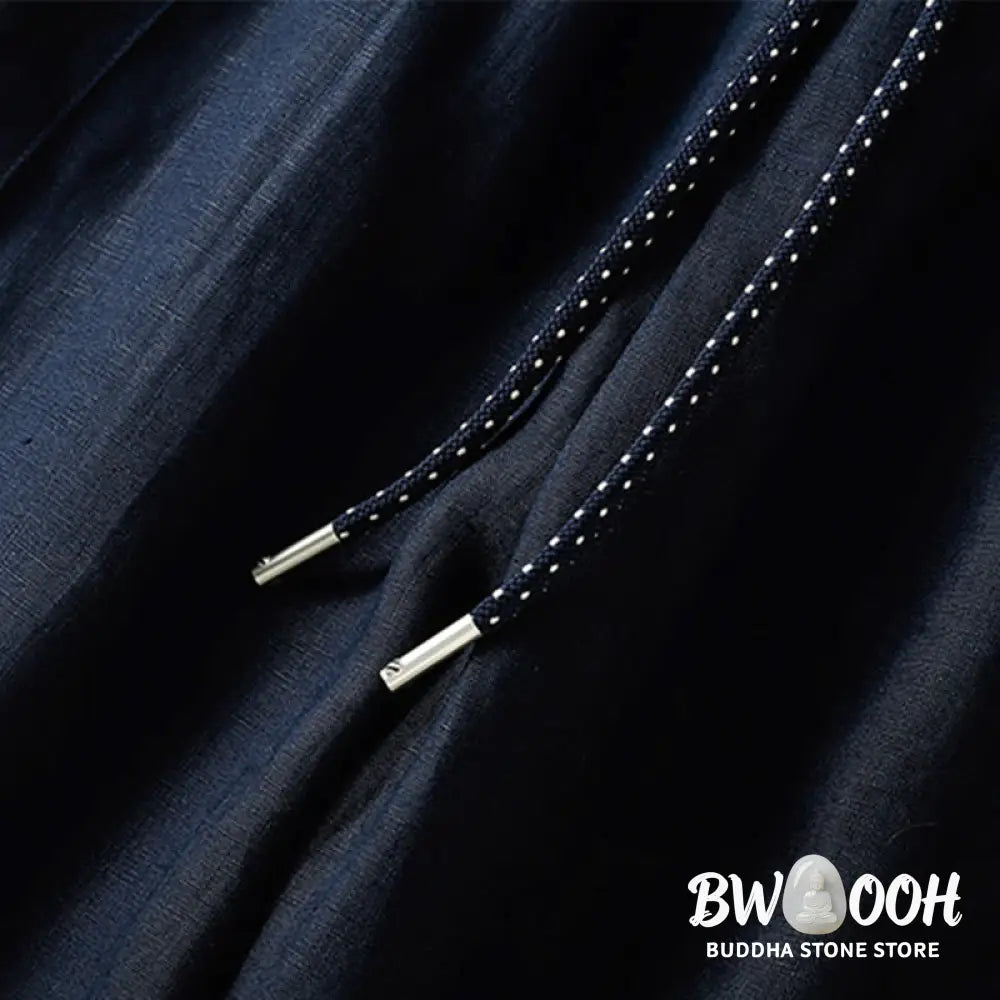 BWOOOH printed wide-leg yoga pants - Casual Embroided Bead Drawstring Women&