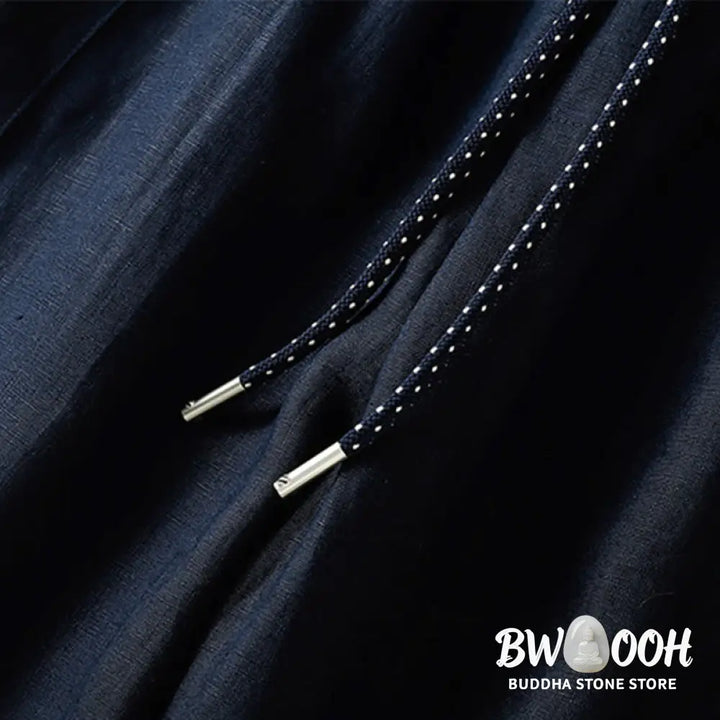BWOOOH printed wide-leg yoga pants - Casual Embroided Bead Drawstring Women&