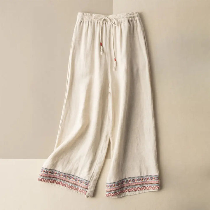 BWOOOH printed wide-leg yoga pants - Casual Embroidery Bohemian Pattern Draws