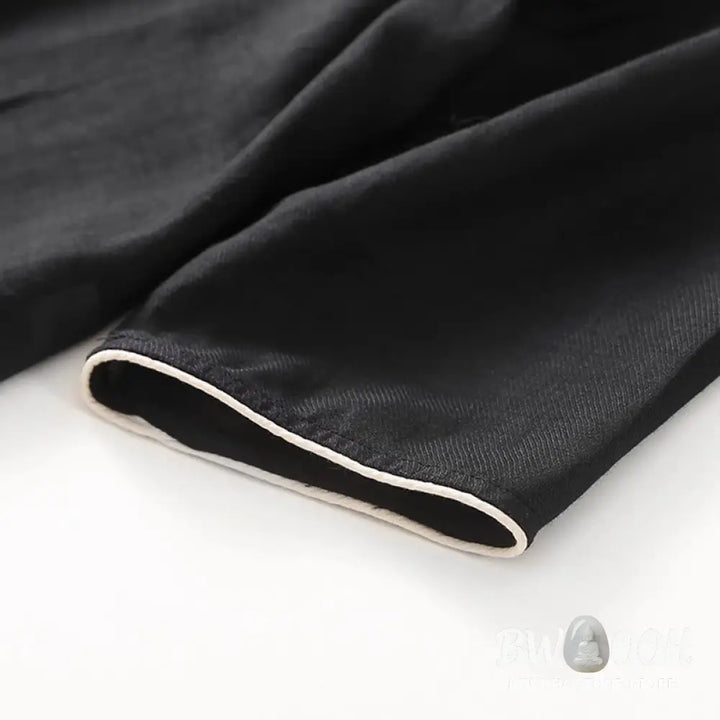 Buddha Stones Casual Embroidery Split Three Quarter Sleeve Cotton Linen Midi Dress - Midi Dress