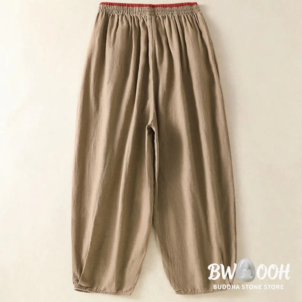 BWOOOH printed harem pants - Casual Embroidery Women's Cotton Linen 7