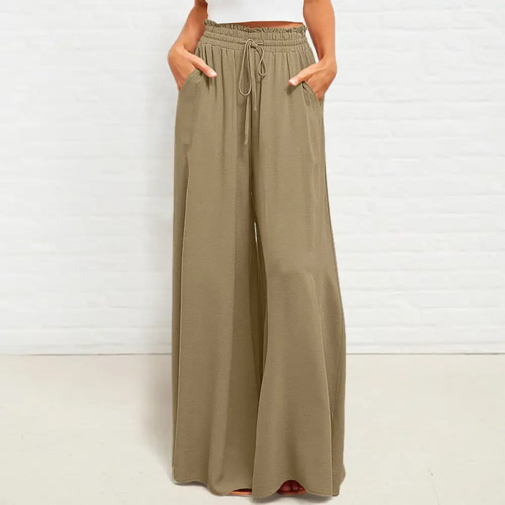BWOOOH printed wide-leg yoga pants - Casual High Elastic Waist Plain Loose Wo