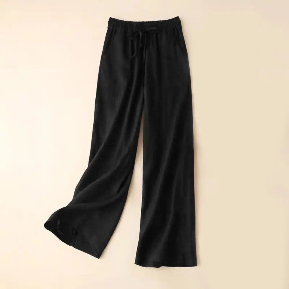 BWOOOH printed wide-leg yoga pants - Casual High Waist Lace-up Wide Leg Pants