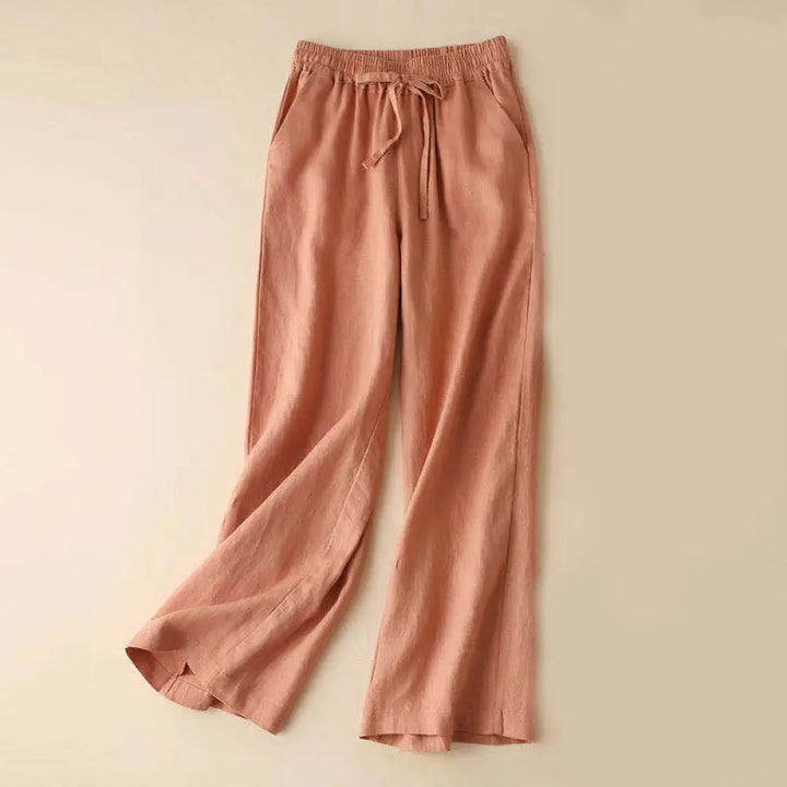 BWOOOH printed wide-leg yoga pants - Casual High Waist Lace-up Wide Leg Pants