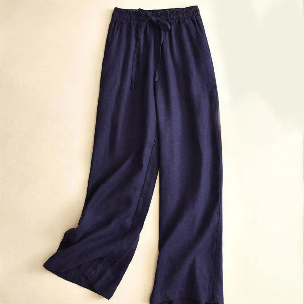 BWOOOH printed wide-leg yoga pants - Casual High Waist Lace-up Wide Leg Pants