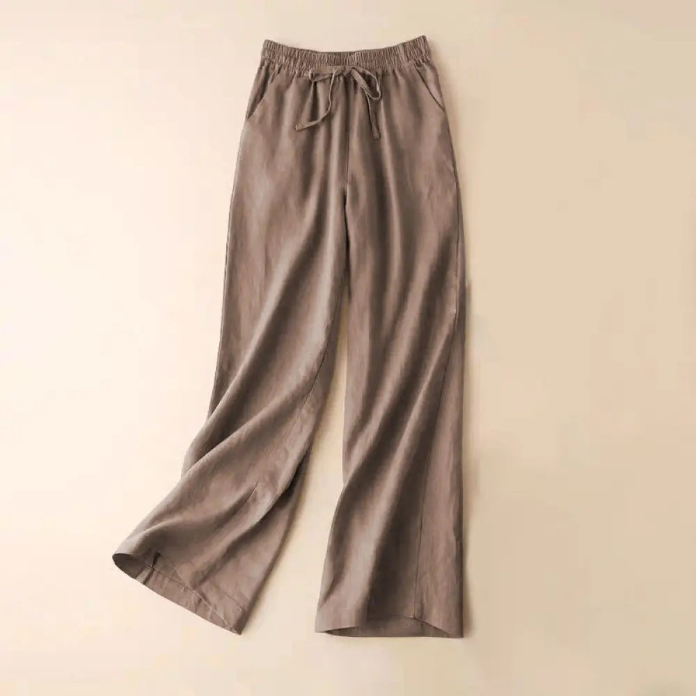BWOOOH printed wide-leg yoga pants - Casual High Waist Lace-up Wide Leg Pants