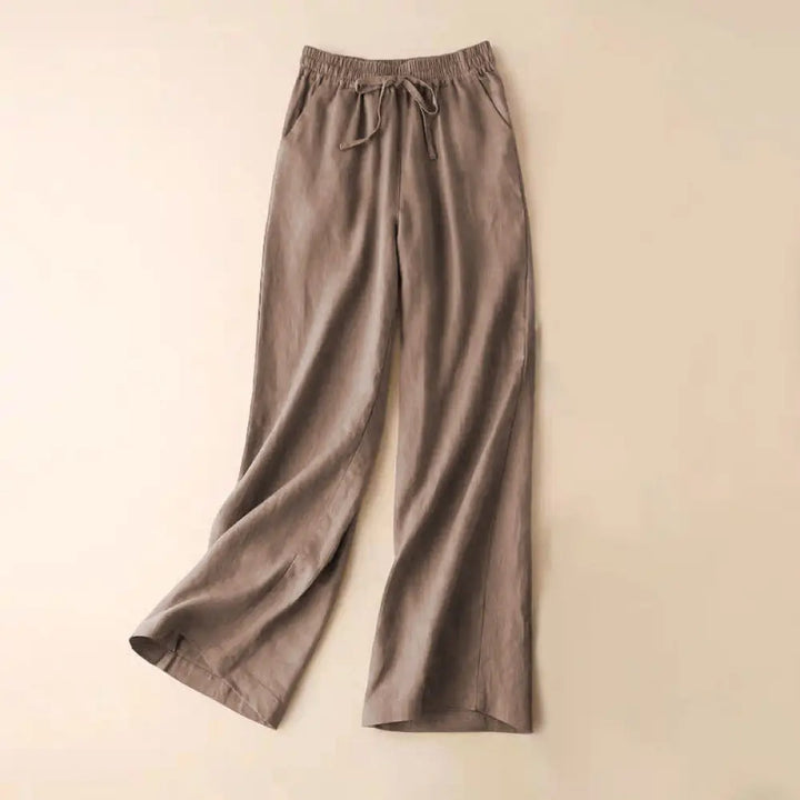 BWOOOH printed wide-leg yoga pants - Casual High Waist Lace-up Wide Leg Pants
