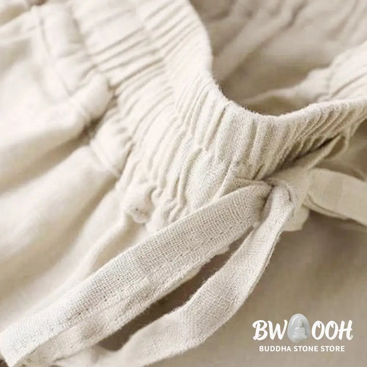 BWOOOH printed wide-leg yoga pants - Casual High Waist Lace-up Wide Leg Pants
