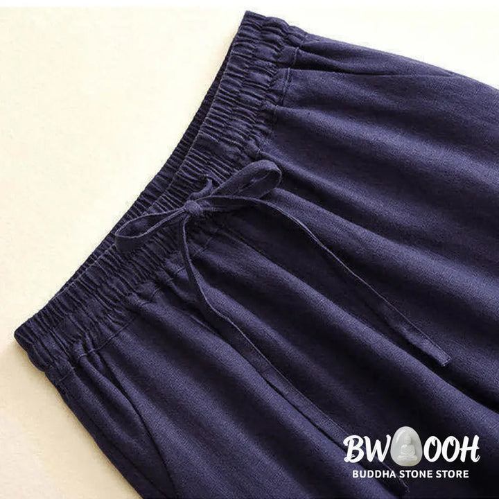 BWOOOH printed wide-leg yoga pants - Casual High Waist Lace-up Wide Leg Pants