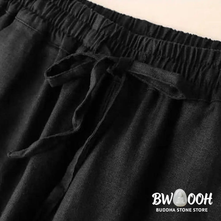 BWOOOH printed wide-leg yoga pants - Casual High Waist Lace-up Wide Leg Pants