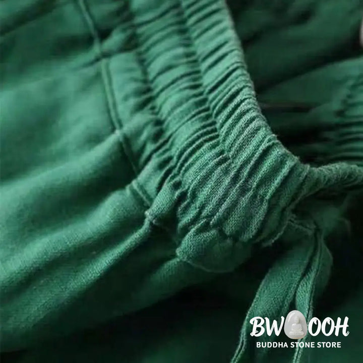 BWOOOH printed wide-leg yoga pants - Casual High Waist Lace-up Wide Leg Pants