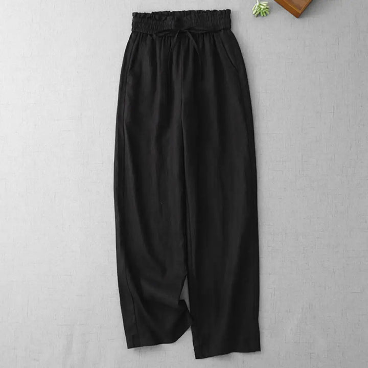 BWOOOH printed wide-leg yoga pants - Casual High Waist Ruffled Drawstring Des
