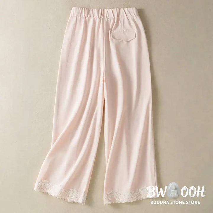BWOOOH printed wide-leg yoga pants - Casual Lace Patchwork Design High Waist 