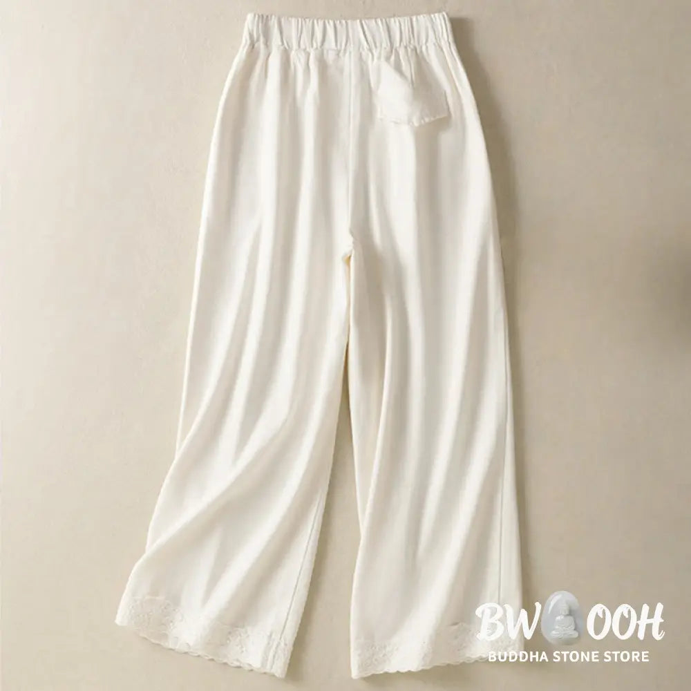BWOOOH printed wide-leg yoga pants - Casual Lace Patchwork Design High Waist 