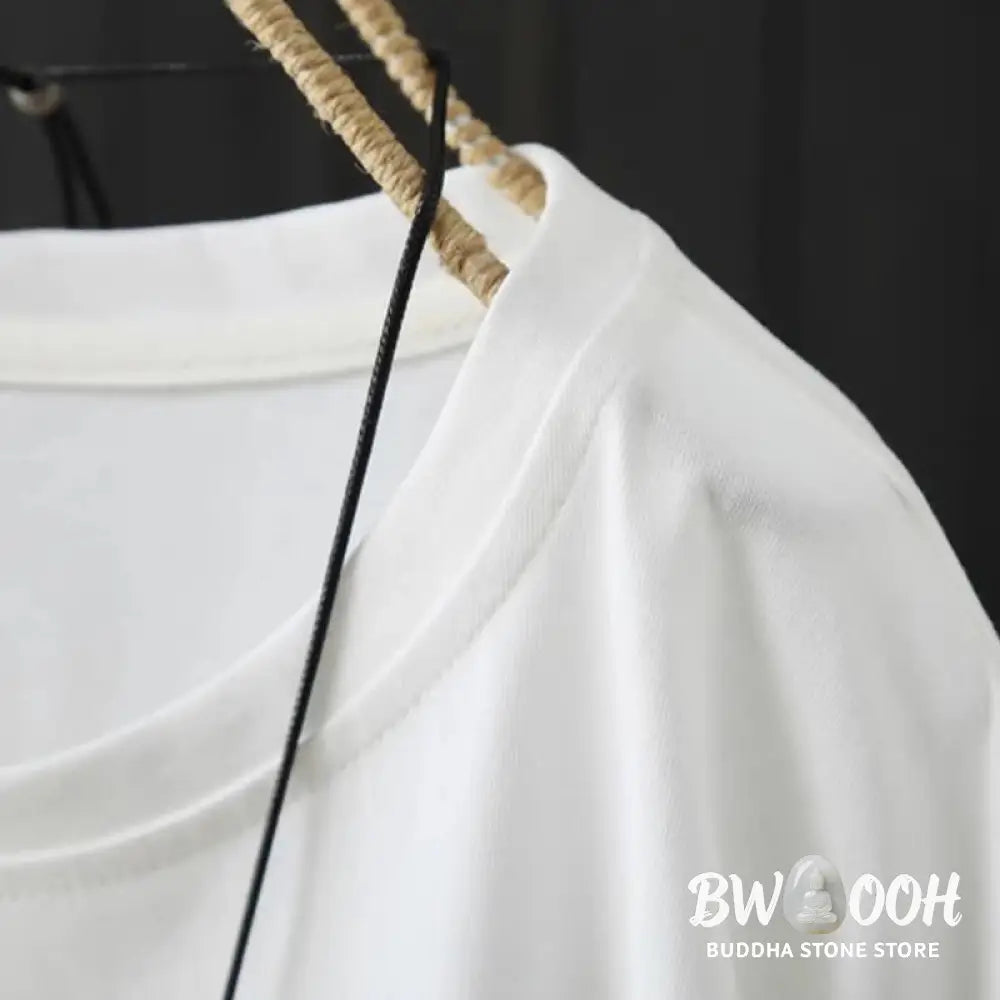 Buddha Stones Casual Loose Summer Plain Crew Neck Women’s Cotton Short Sleeve T-shirt - Women’s T-Shirts