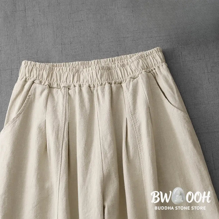 Buddha Stones Casual Plain 7-8 Length Women&