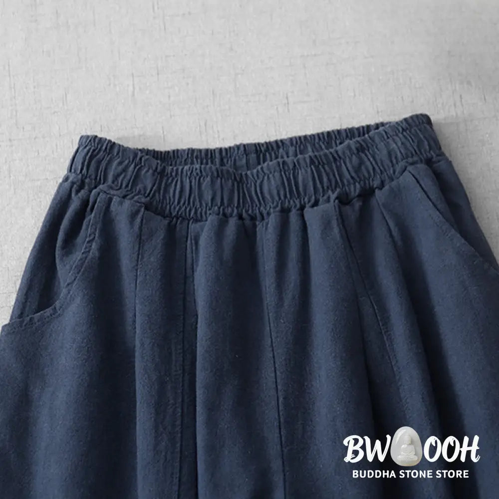 Buddha Stones Casual Plain 7-8 Length Women&