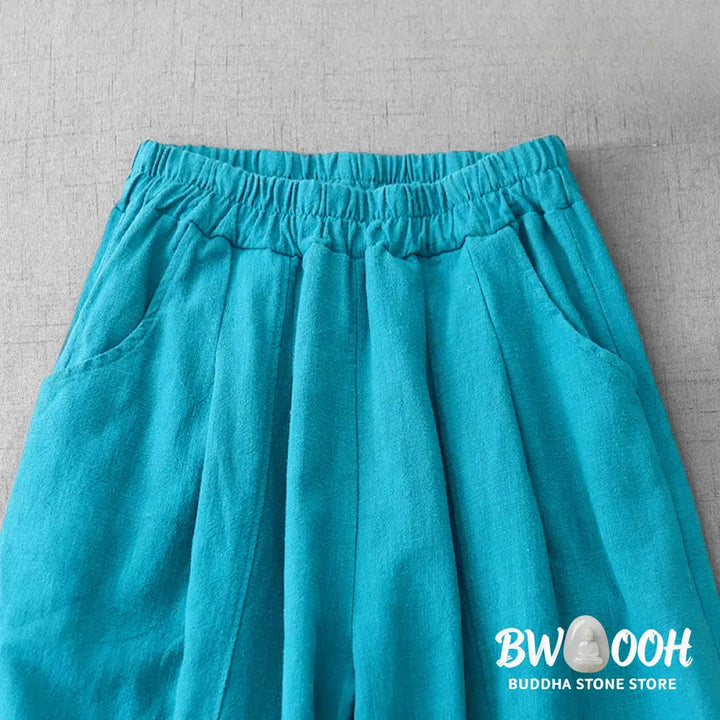 Buddha Stones Casual Plain 7-8 Length Women&
