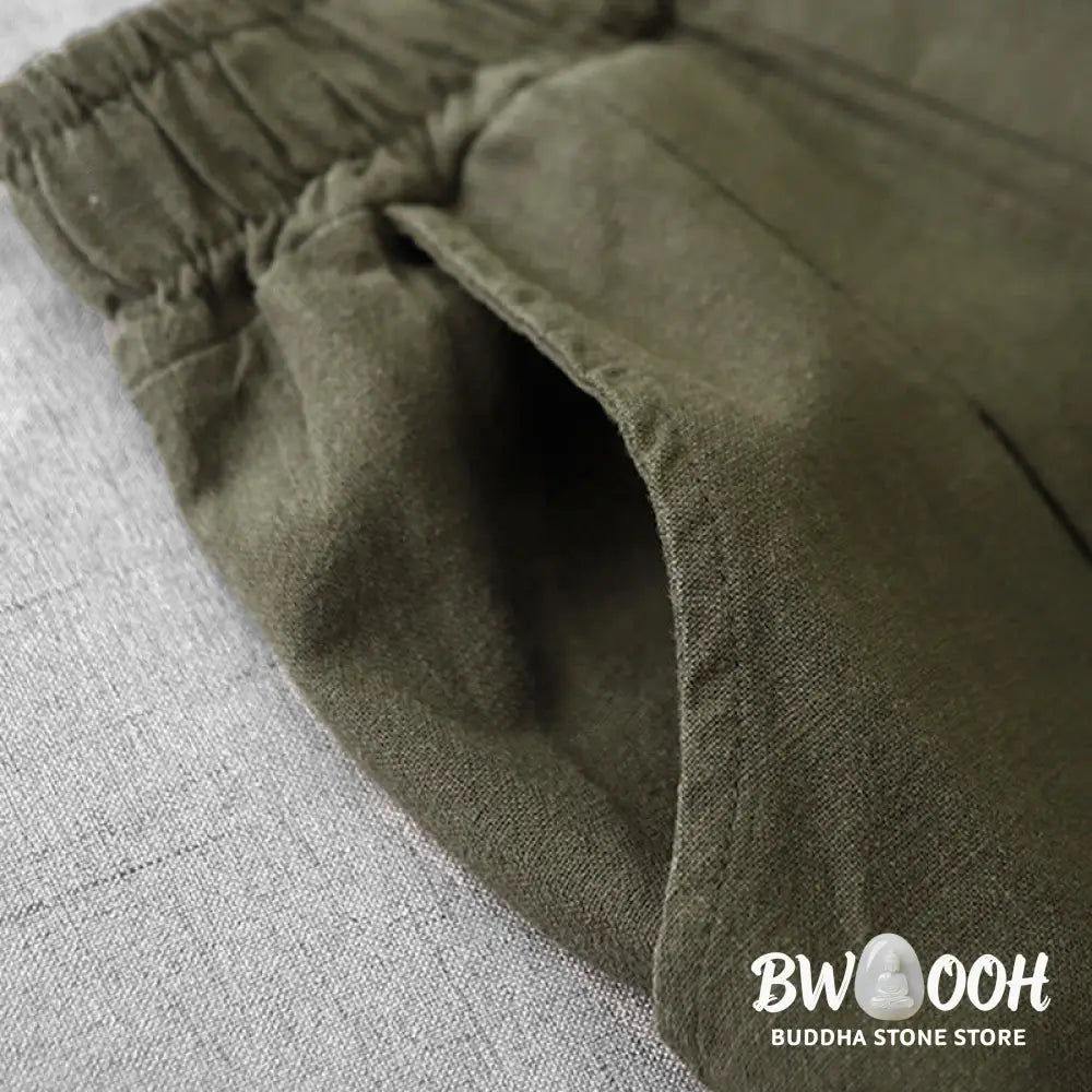 Buddha Stones Casual Plain 7-8 Length Women&