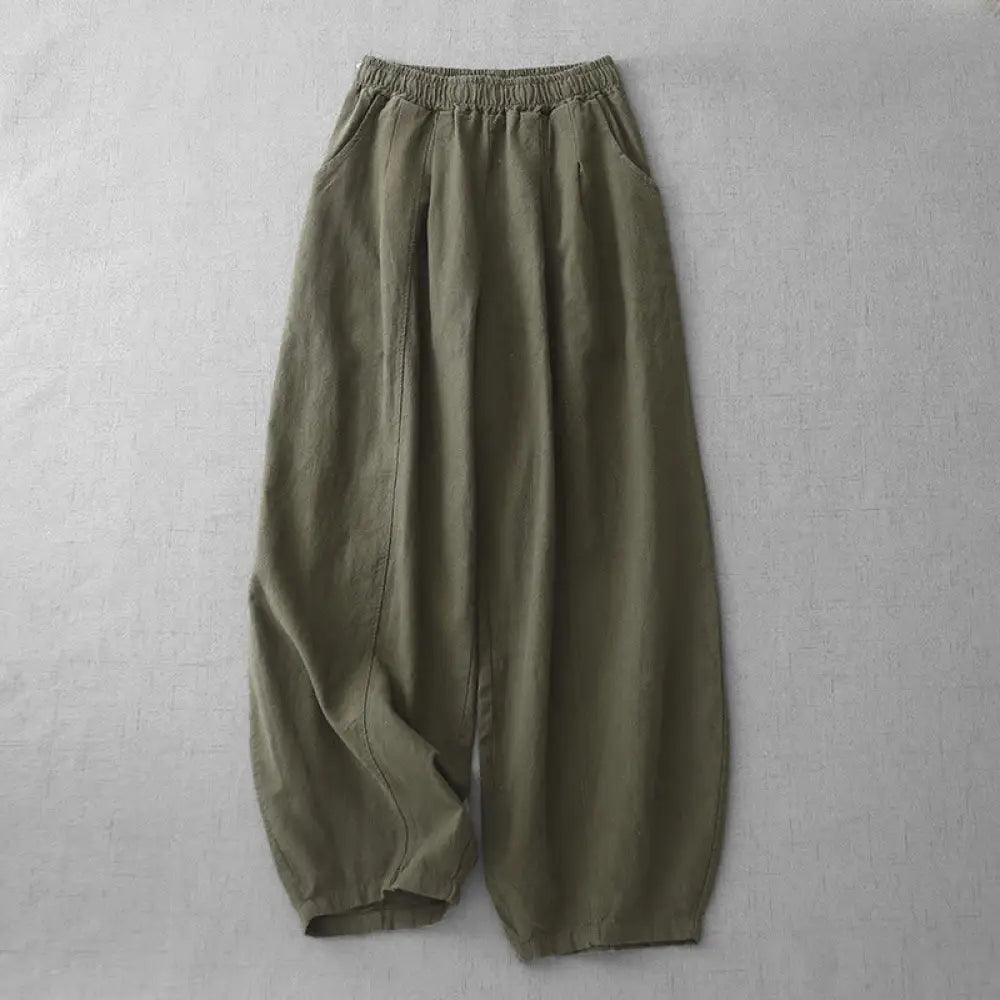 Buddha Stones Casual Plain 7-8 Length Women&