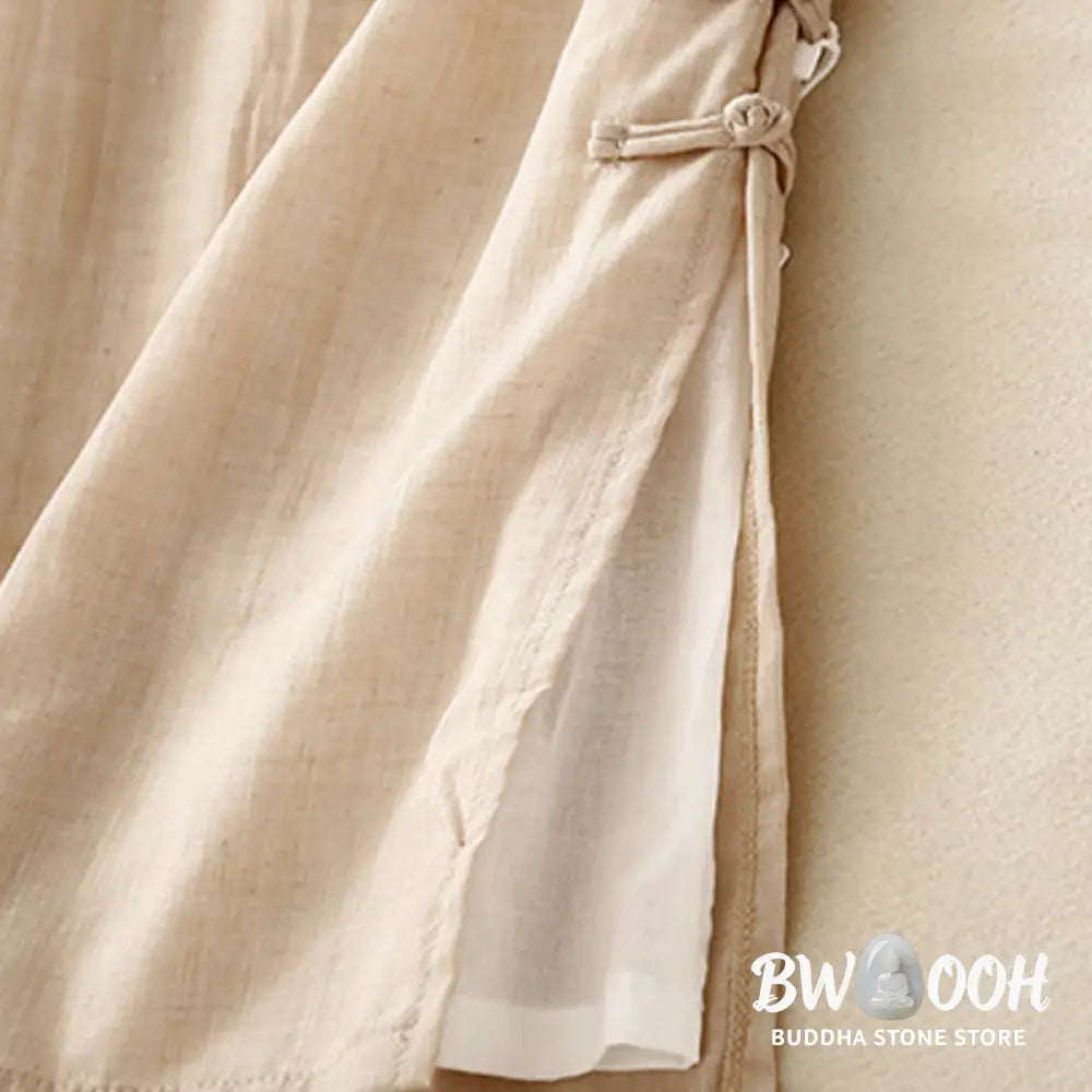 BWOOOH printed wide-leg yoga pants - Casual Plain Color Chinese Frog Button C