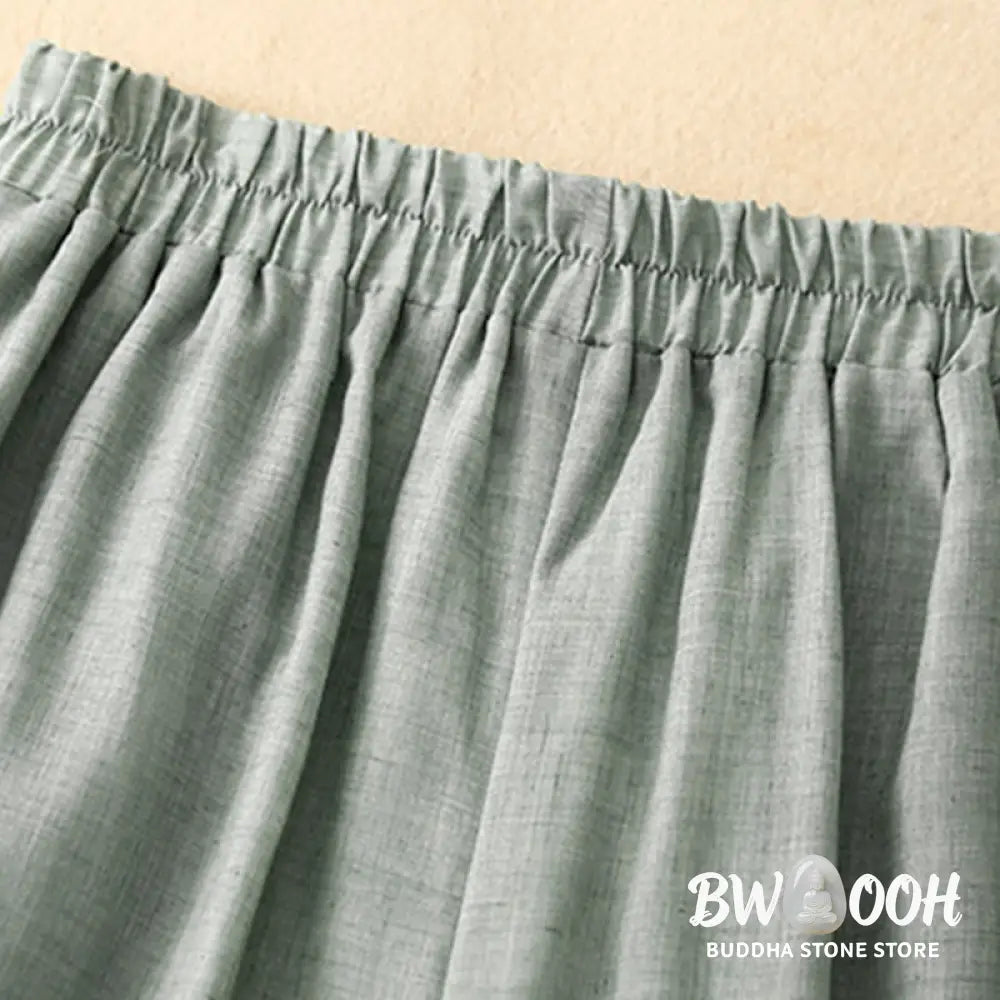 BWOOOH printed wide-leg yoga pants - Casual Plain Color Chinese Frog Button C